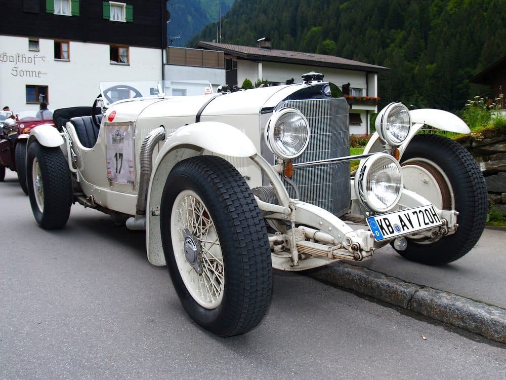 Mercedes-Benz SSK visto de frente — pre-guerra (años 1920-30)
